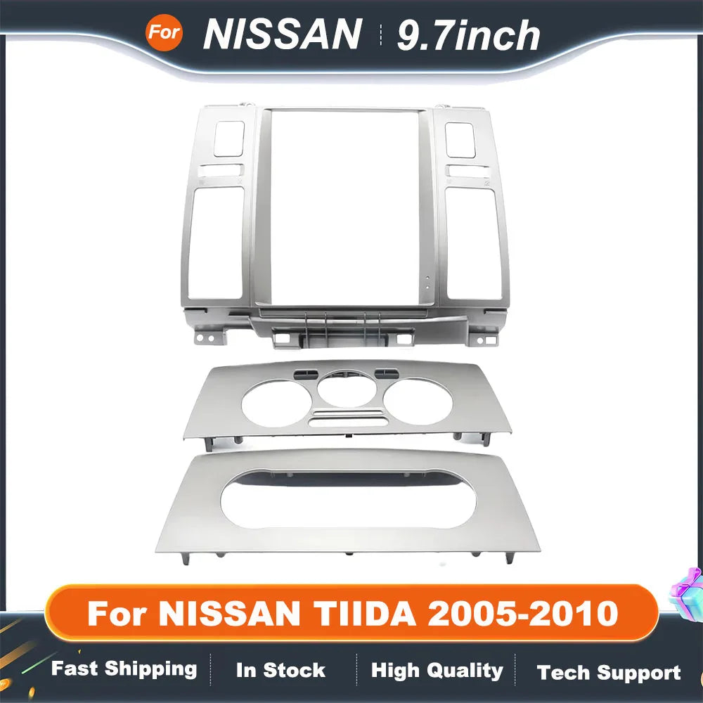 9.7 Inch Car Multimedia Player Auto Radio Frame Android Radio Dash Fitting Panel Kit Navigation For 2005-2010 NISSAN TIIDA