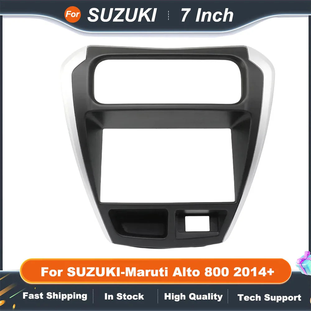 7 Inch Double Din Car Radio Frame For SUZUKI-Maruti Alto 800 2014+ Radio DVD Stereo CD Panel Dash MountingTrim Kit Frame