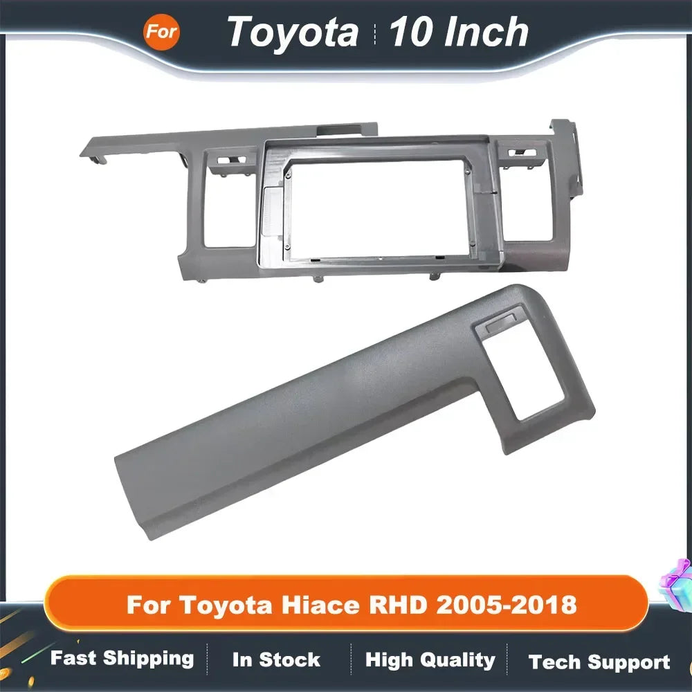 10 Inch Car Radio Fascia Frame for Toyota Hiace RHD 2005-2018 Android Dash Fitting Panel Kit Big Screen Audio Adapter