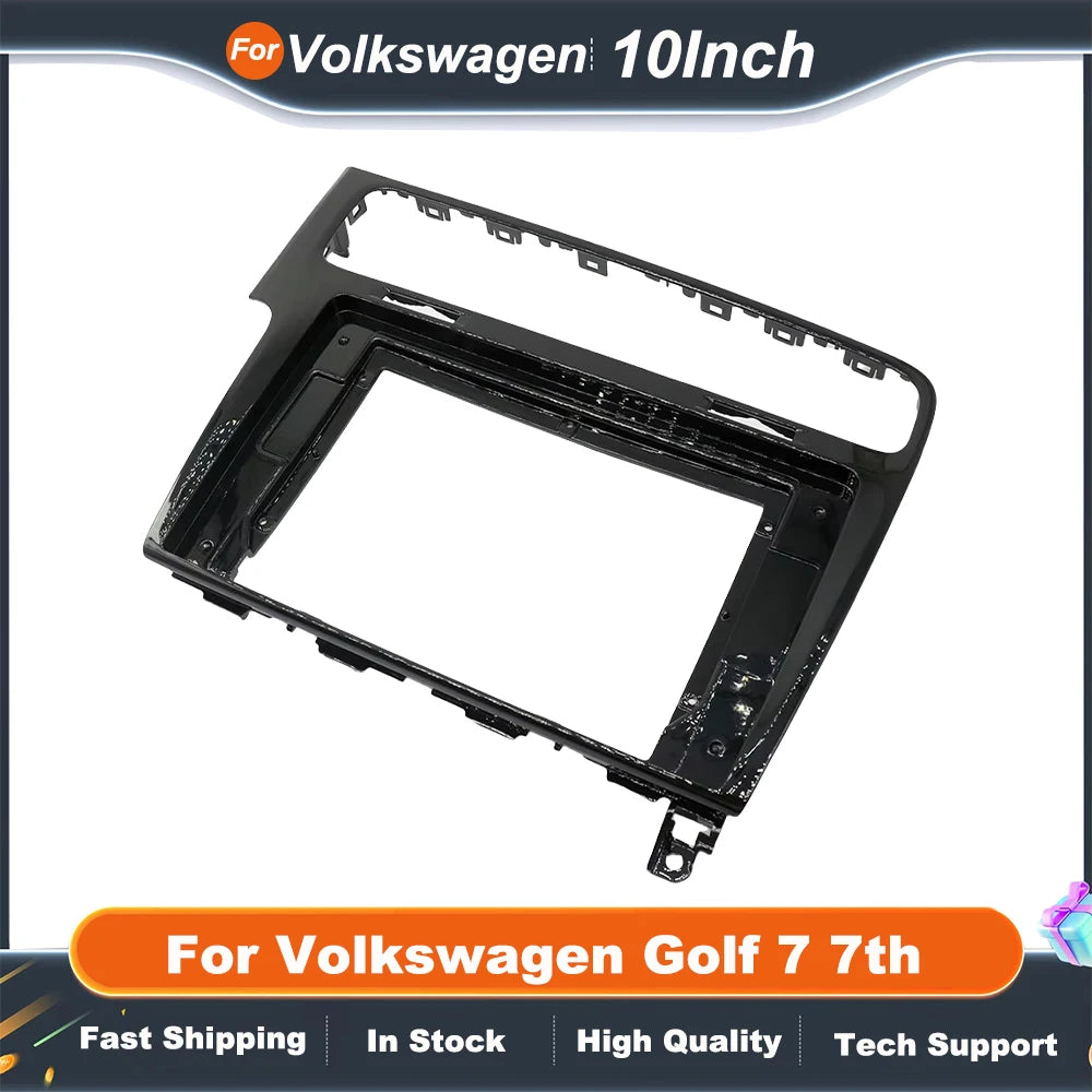 10 Inch Car Frame Fascia For Volkswagen Golf 7 7th Android Radio Dash Fitting Panel Kit