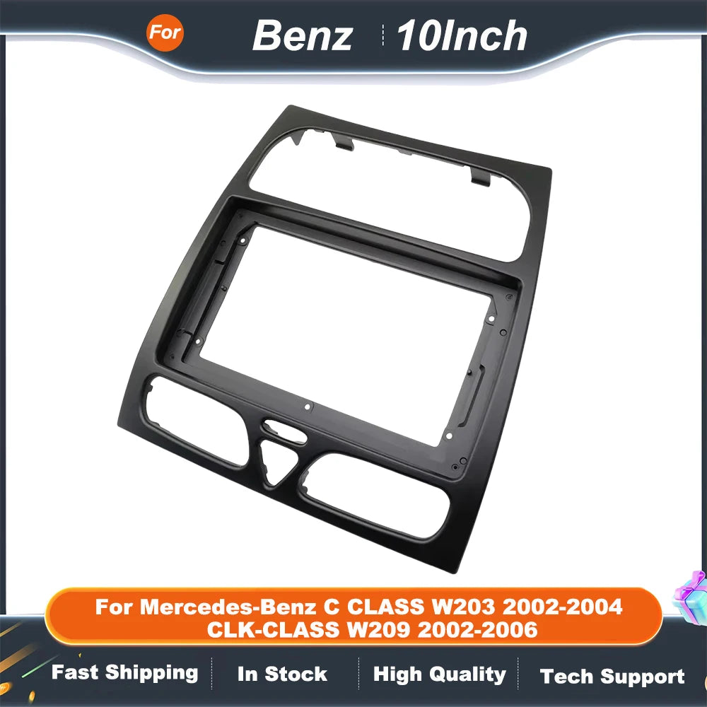 9 Inch Car Radio Fascia For Mercedes-Benz C CLASS W203 2002-2004 CLK-CLASS W209 2002-2006 Car Stereo Housing Frame