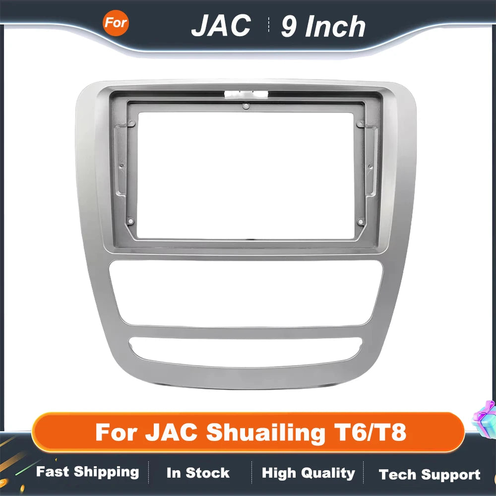 9 inch Car Radio Panel For JAC Shuailing T6/T8 Car Stereo Panel Kit CD Decoration Installation Multimedia Panel DVD Frame
