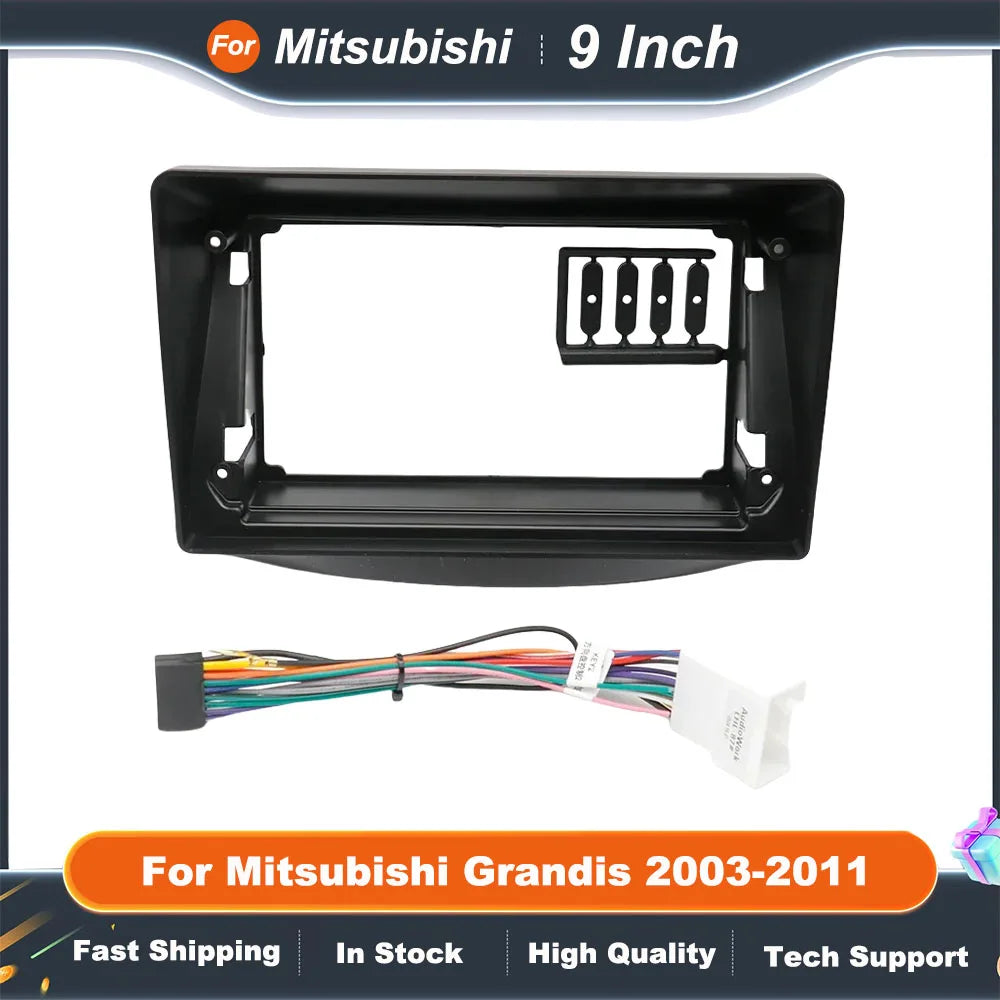 9 Inch Car Frame Fascia For Mitsubishi Grandis 2003-2011 Android Audio Fitting Adaptor Dash Trim Kit