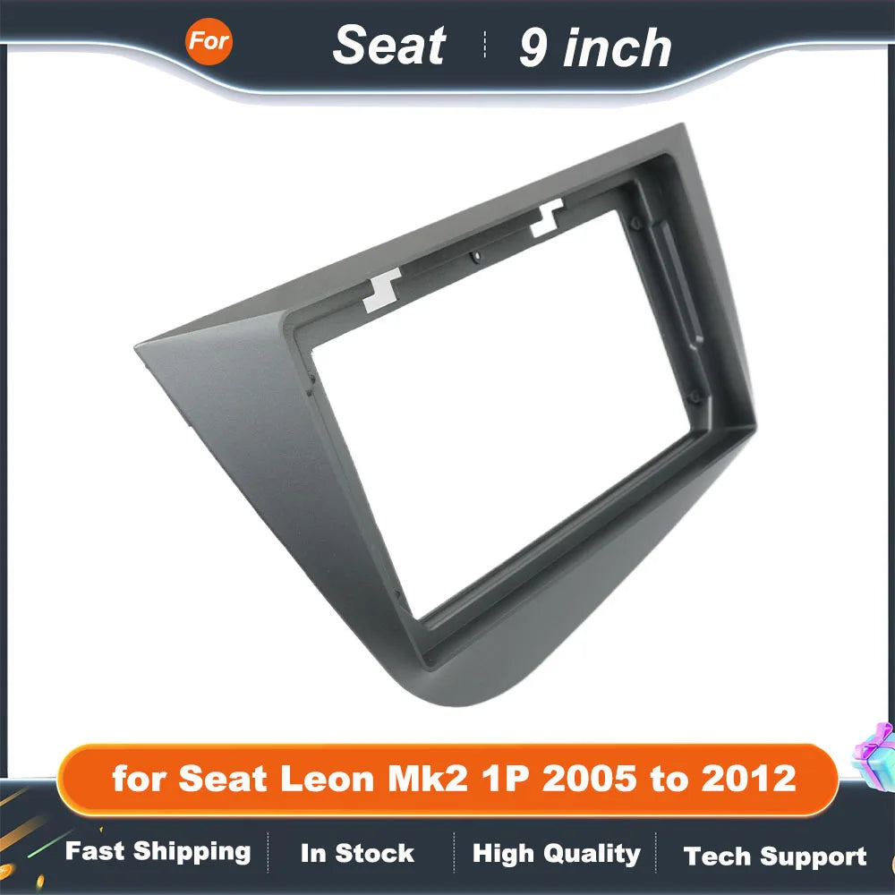 CAN Bus Wiring Harness with 9 inch Android System Dashboard Panel Frame for Seat Leon Mk2 1P 2005 to 2012 16 Pin Cable Adapter