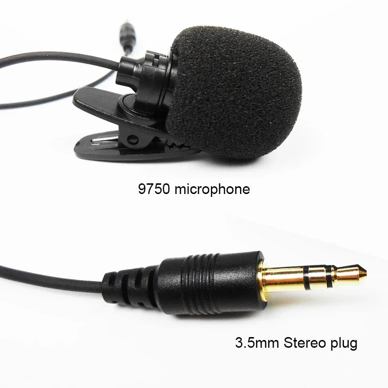 External Microphone Car Bluetooth Handsfree Kit 1.5 Meters Clip-on Gold-plated 3.5mm Aux Mic MIC15S 4-segment plug