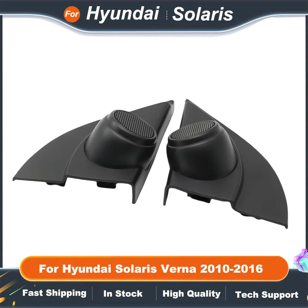 2PCS Car Tweeter Refitting Speaker Cover Boxes for Hyundai Solaris Verna 2010-2016 Audio Door Angle Mounts