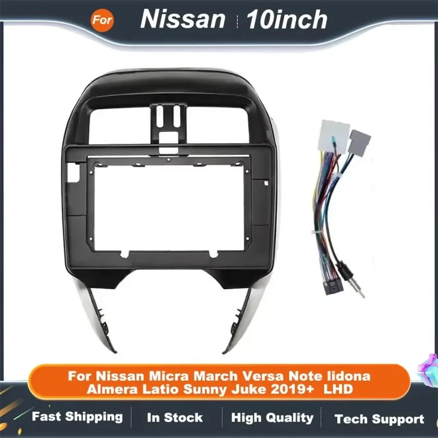 10 Inch Dash Panel Fascia Frame Kit Compatible For Nissan Micra March Versa Note Lidna Almera Latio Sunny Juke