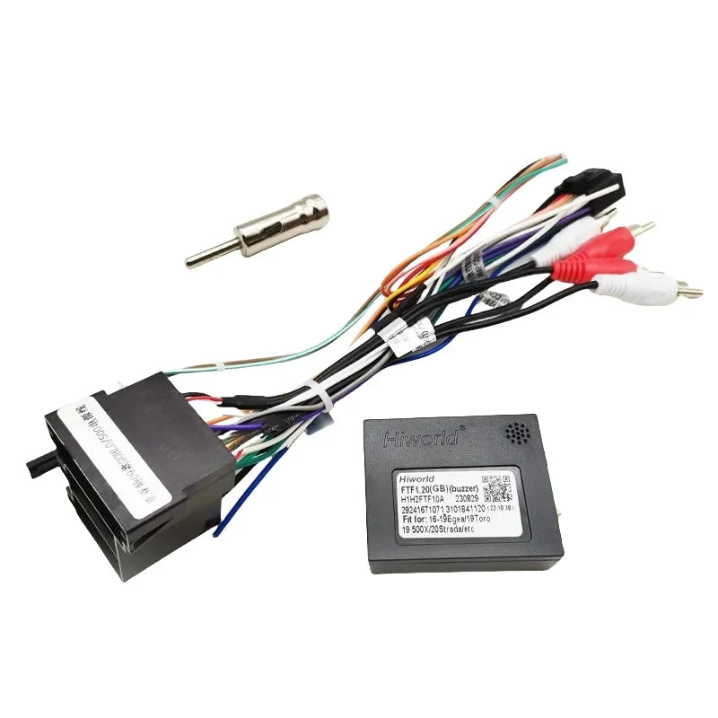 CAN Bus Decoder Wiring Harness 16 Pin Plug to ISO Connector Car Android Cable Adapter for Fiat 500 Punto Uno Doblo Lancia Delta