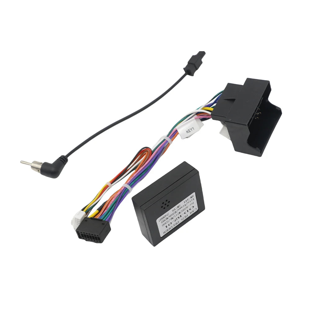 Quadlock 16 Pin Wiring Harness Adapter CANBUS Decoder for Mercedes Benz E Class W211 Connector Car Android Head Unit Wire Cable