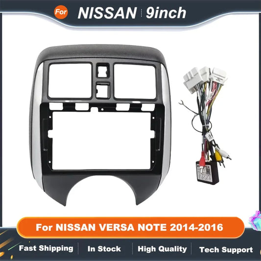 9" 2 Din car multimedia frame  For NISSAN VERSA NOTE 2014-2016 Android GPS MP5 Stereo Player Head Unit Panel Dash