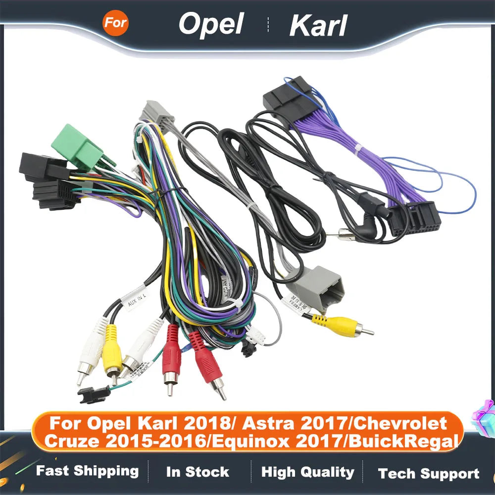 Car 16pin Radio Audio Wiring Harness Canbus Box For Opel Karl 2018/ Astra 2017/Chevrolet Cruze 2015-2016/Equinox 2017/BuickRegal