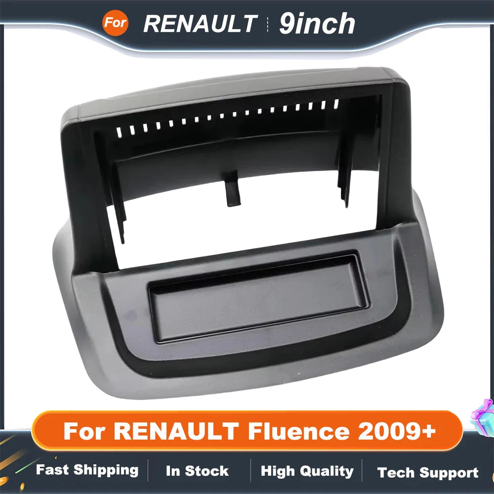 9 Inch Car Radio Frame For RENAULT Fluence 2009+ Install Facia Console Bezel GPS Adapter Plate Trim Cover Dash Kit