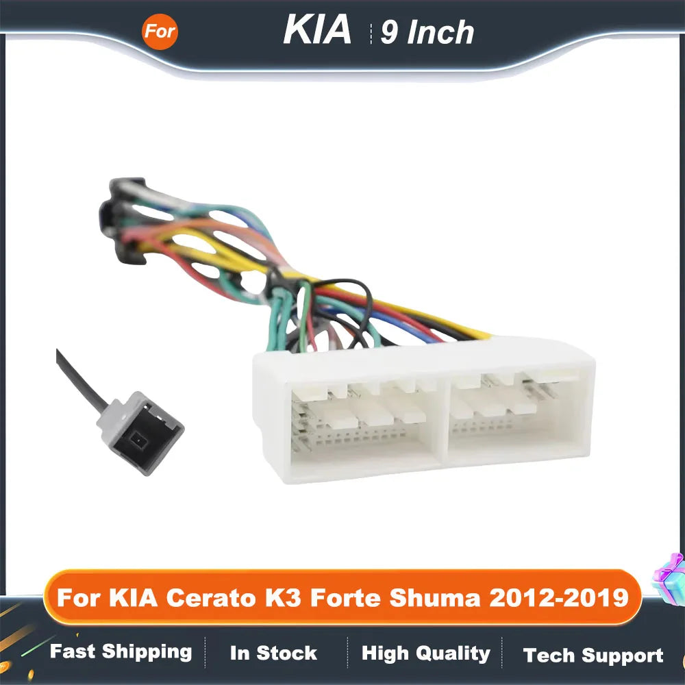 Car Radio Fascia Frame 9 Inch for KIA Cerato K3 Forte Shuma 2012-2019 Android Stereo Dash Panel Kit Double Din Adapter