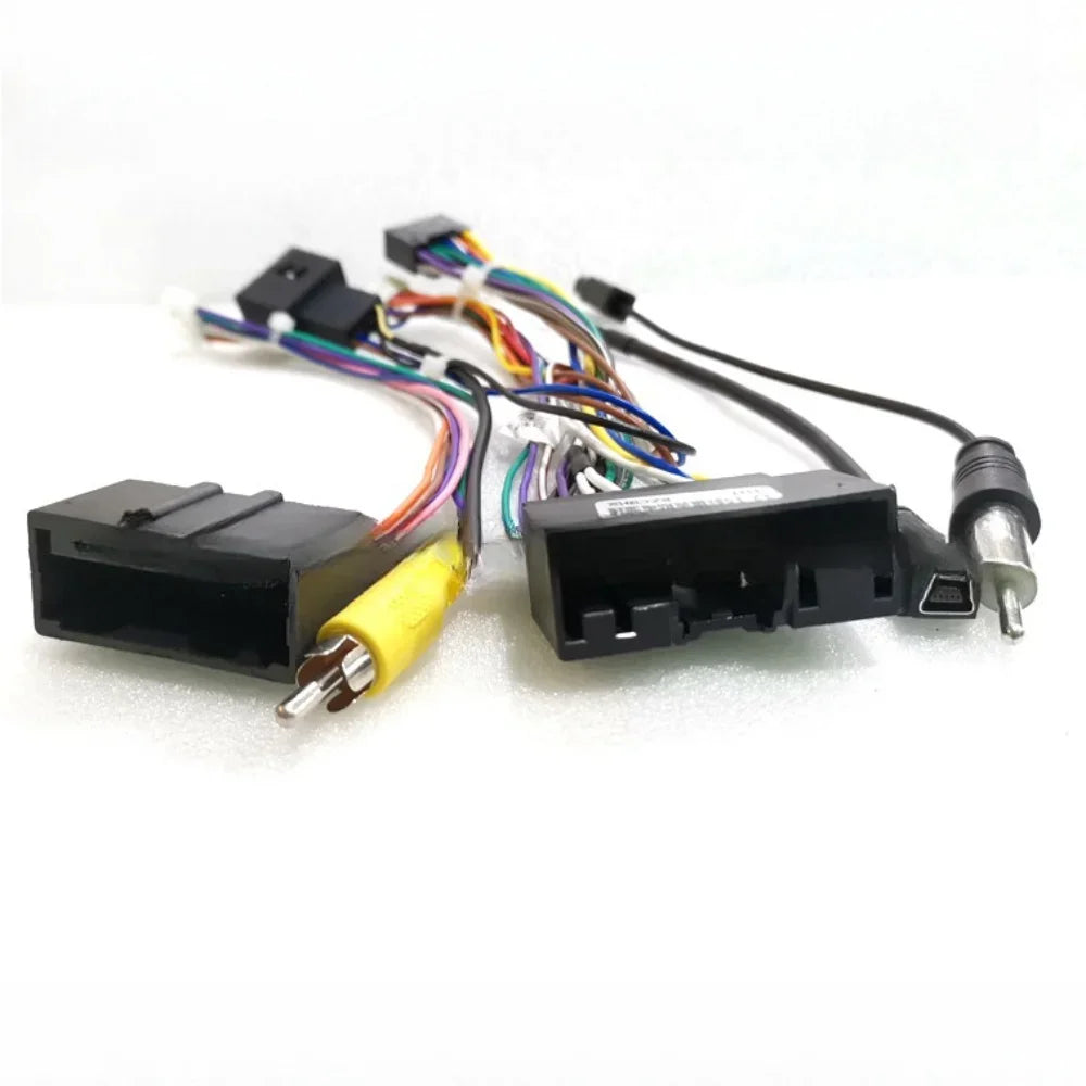 16 Pin Power Connector With Speaker Cable Canbus Box For Ford Foucs 2012-2018/Kuga/Ecosport/Edge/F150 Android 2 Din GPS Radio