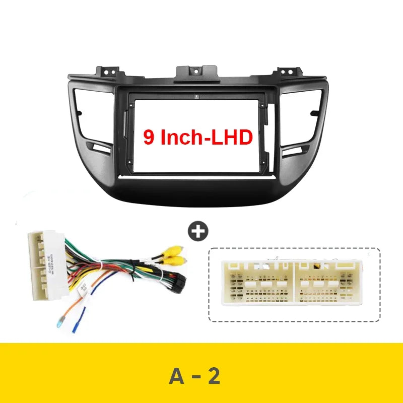 9'' For HYUNDAI TUCSON 2015-2017 Car Radio Player Panel Frame Stereo Android Cable Wire Harness Fascia Dashboard Cover