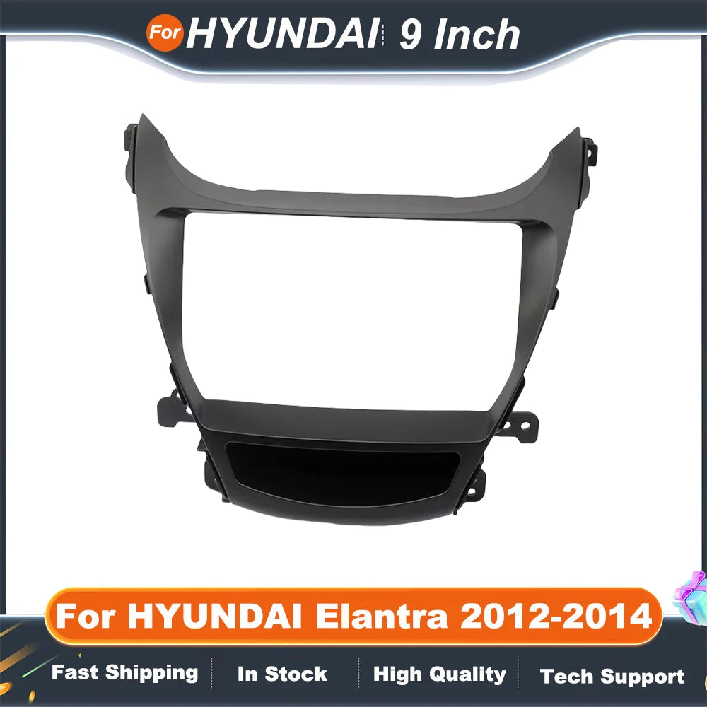 9 Inch Car Radio Frame Android For HYUNDAI Elantra 2012-2014 Stereo GPS MP5 Player Frame 2 Din Head Unit Fascia Cover Kit