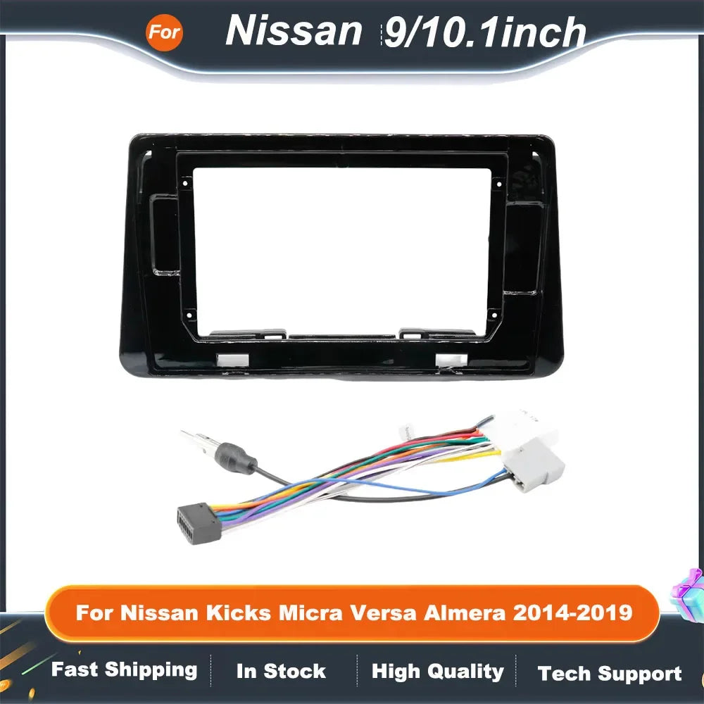 9/10.1" Universal Car Dash Kit for Nissan Kicks/Micra/Versa/Almera 2014-2019 Android Stereo Installation Panel