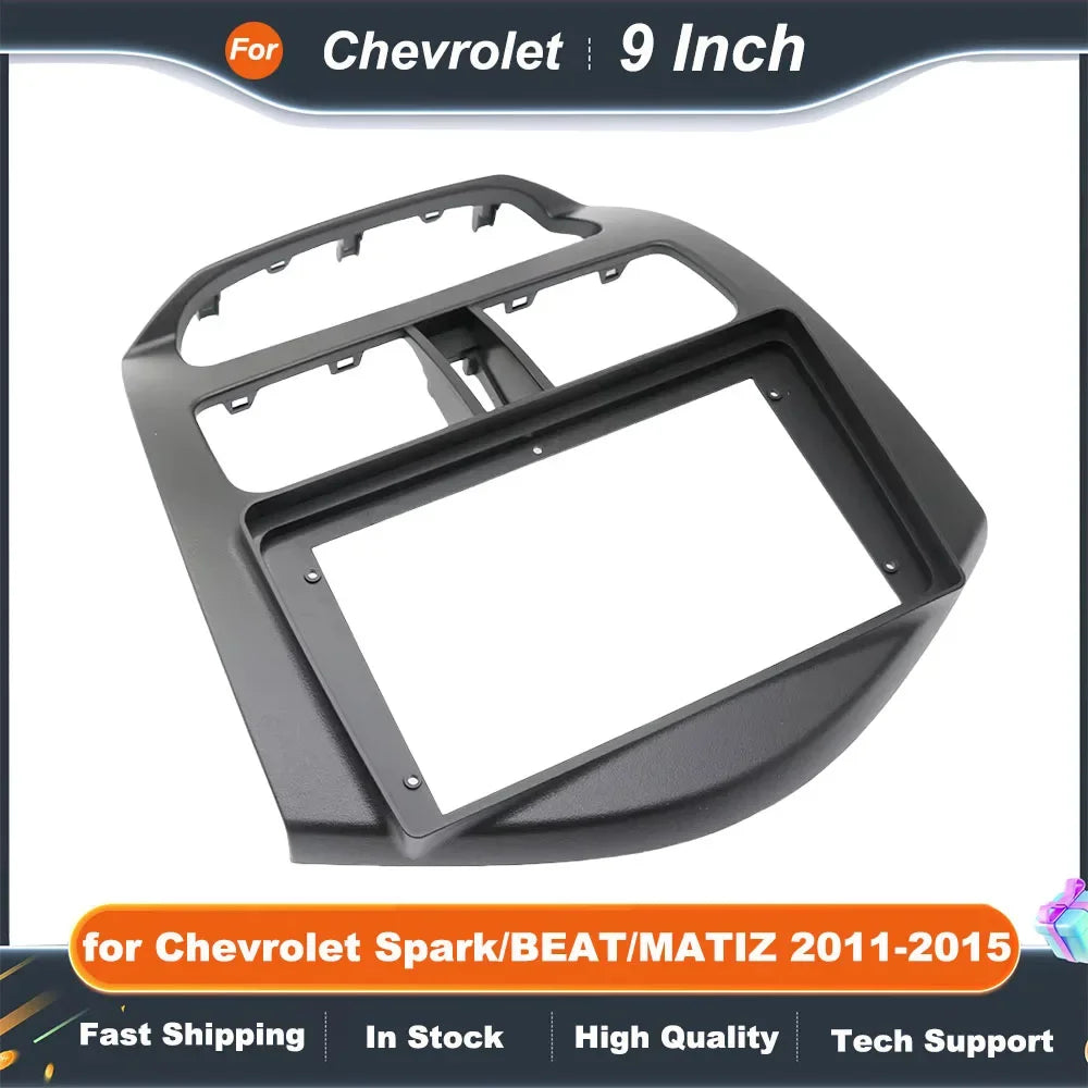 9" Car Radio Fascia Frame for Chevrolet Spark BEAT MATIZ 2011-2015 Interior Dashboard DVD Panel Accessories Decorative Kit