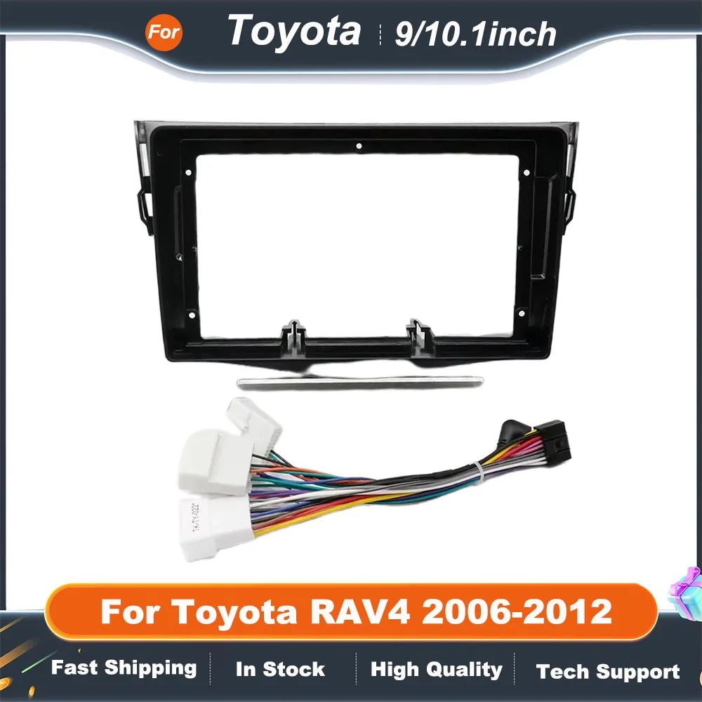 9/10.1 Inch Double Din Car Stereo Fascia for Toyota RAV4 2006-2012 DVD System
