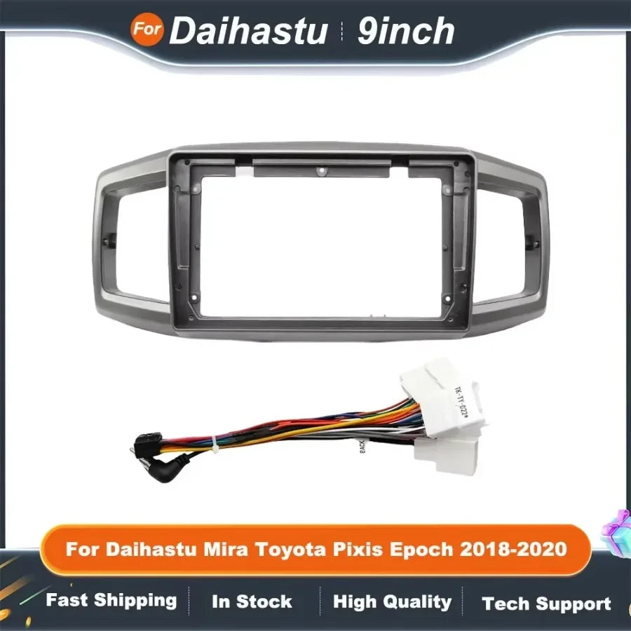 9 Inch Car Radio Frame Fitting Kit for DAIHATSU MIRA TOYOTA PIXIS EPOCH 2018-2020 Android Dash Panel Fascia Frame Adapter Kit