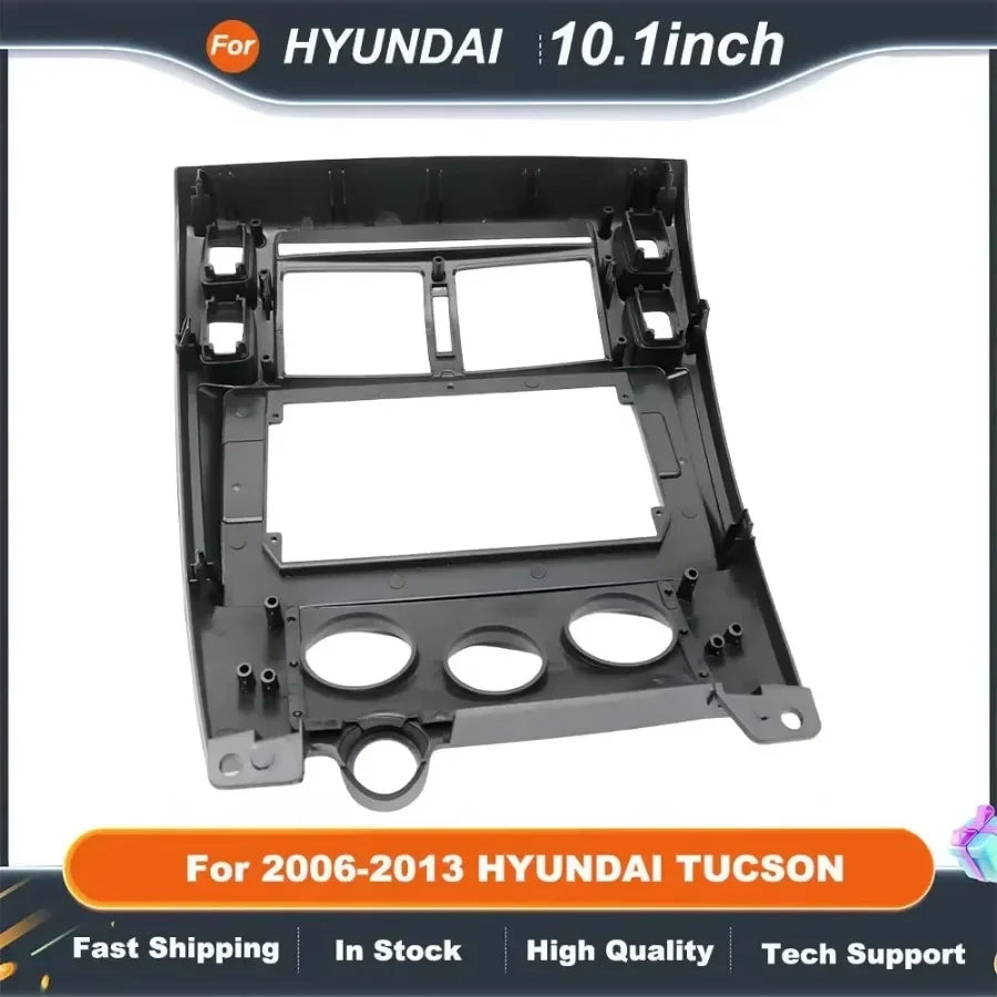 10.1-Inch Car Fascia Radio Panel 2Din Fitting Kit for HYUNDAI TUCSON 2006-2013 Android GPS MP5 Head Unit Dash Panel Kit
