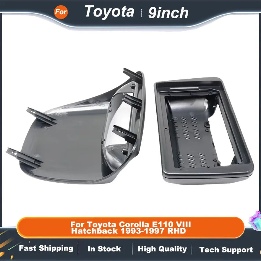 9" Car Stereo Fascia Panel for Toyota Corolla E110 VIII Hatchback 1996-2002 RHD | Android Radio Dash Kit  Wiring Harness Adapter