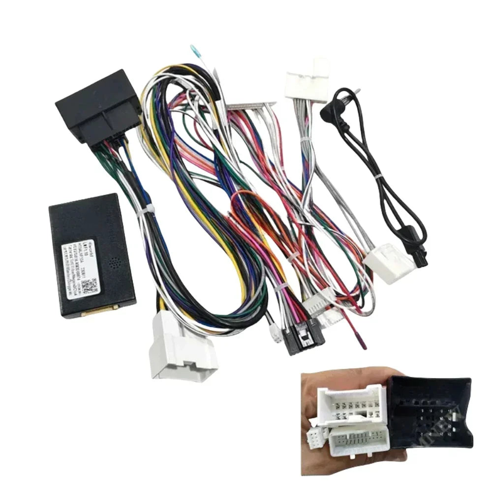 Car 16pin Audio Wiring Harness With Canbus Box For Renault Megane 3 Koleos/Fluence Stereo Installation Wire Adapter
