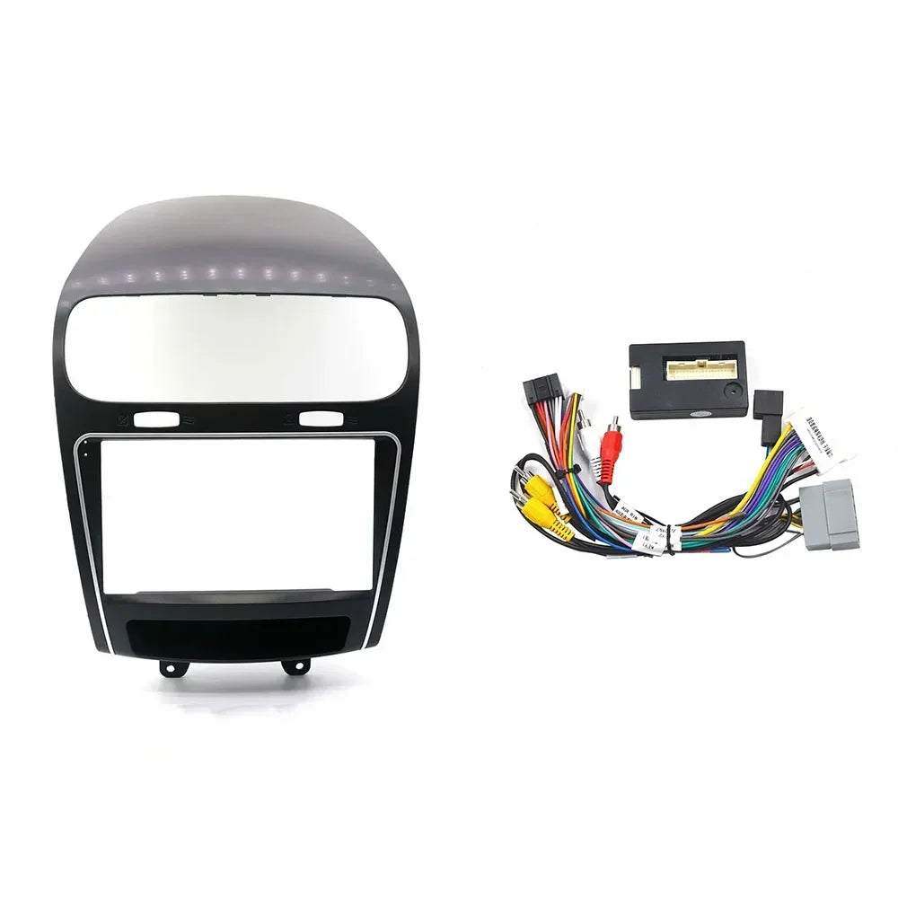 For Dodge Journey Fiat Freemont Leap 9inch Car Fascia Radio Panel DVD  Dash Kit Install Adapter Console Frame Bezel trim