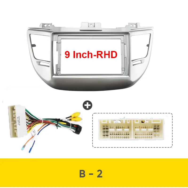 9'' For HYUNDAI TUCSON 2015-2017 Car Radio Player Panel Frame Stereo Android Cable Wire Harness Fascia Dashboard Cover