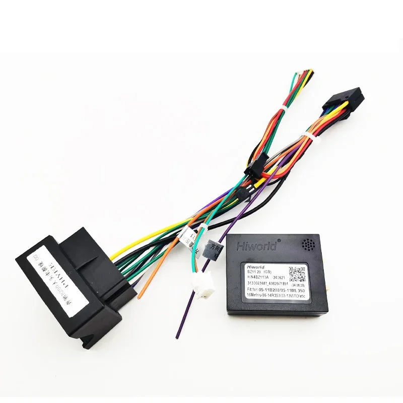 16 Pin to Quadlock Wiring Harness CAN Bus Decoder Car Android Head Unit Cable Adapter for Mercedes Benz B Class W245 W246