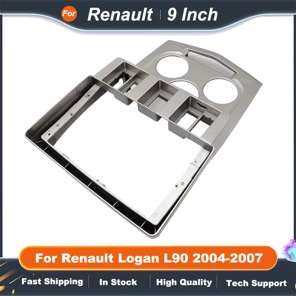 9 Inch car stereo frame Adapter For Renault Logan L90 2004-2007 Android  Radio Dash Fitting Panel Kit