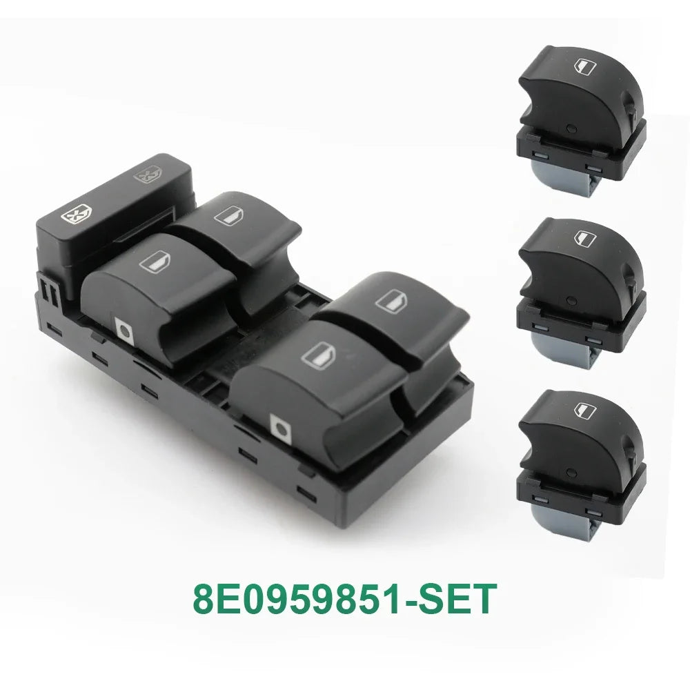Nevosa Car Electric Master Power Window Control Switch Button For Audi A4 S4 B6 B7 Seat Exeo 8ED959851B 8E0959851 8E0959855