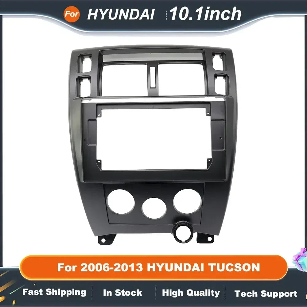 10.1-Inch Car Fascia Radio Panel 2Din Fitting Kit for HYUNDAI TUCSON 2006-2013 Android GPS MP5 Head Unit Dash Panel Kit