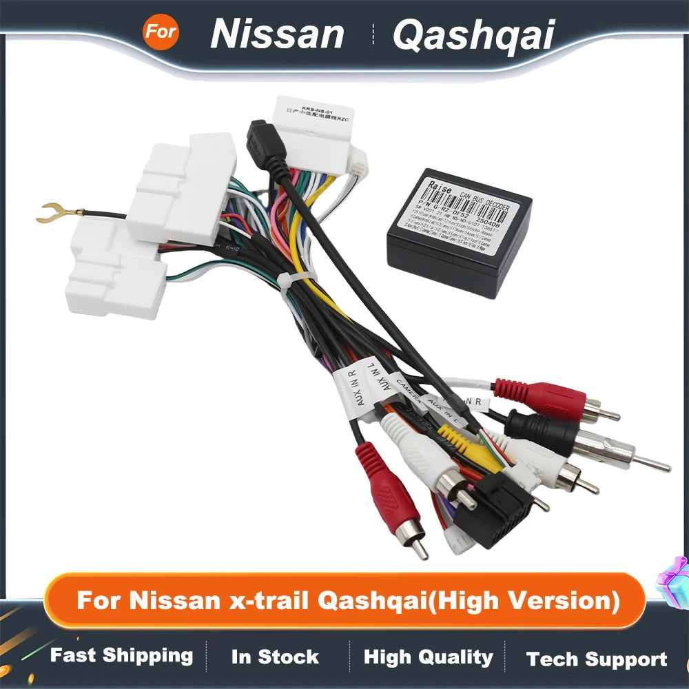 16 Pin Power Wiring Harness Connector Adapter Canbus Box DF-RZ-02 For Nissan X-trail Qashqai Sylphy Sentra Kicks Navara Juke