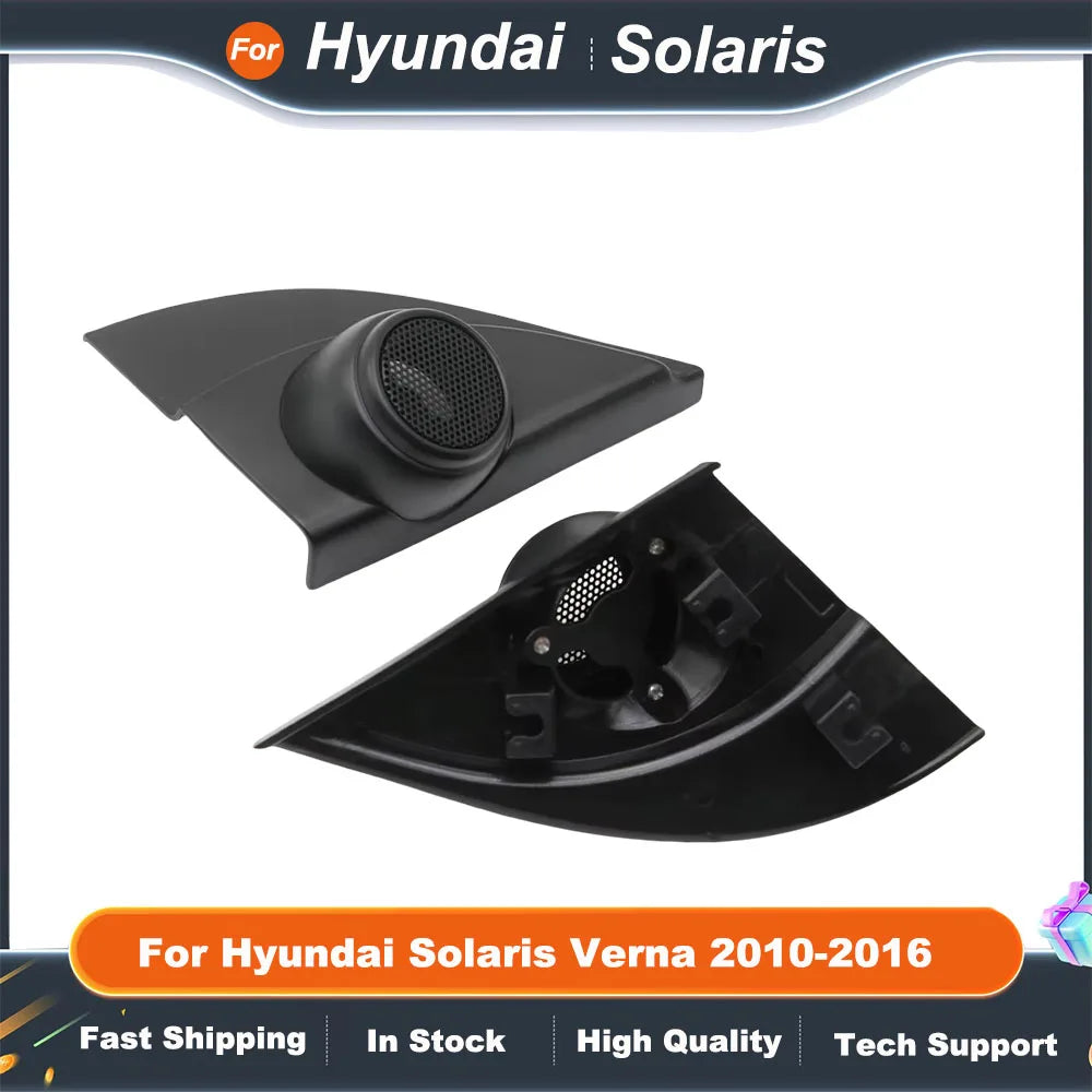 2PCS Car Tweeter Refitting Speaker Cover Boxes for Hyundai Solaris Verna 2010-2016 Audio Door Angle Mounts