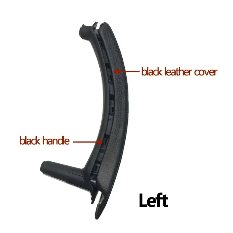 Interior Car Left Right Passenger Door Handle Leather Cover Trim Replacement For BMW X5 X6 E70 E71 E72 2007-2013