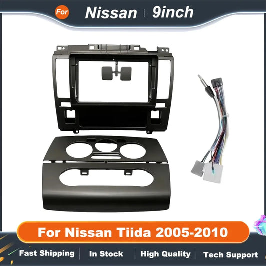 9" Universal Android Head Unit Frame Kit for Nissan Tiida 2005-2010  Dashboard Fascia Adapter Panel