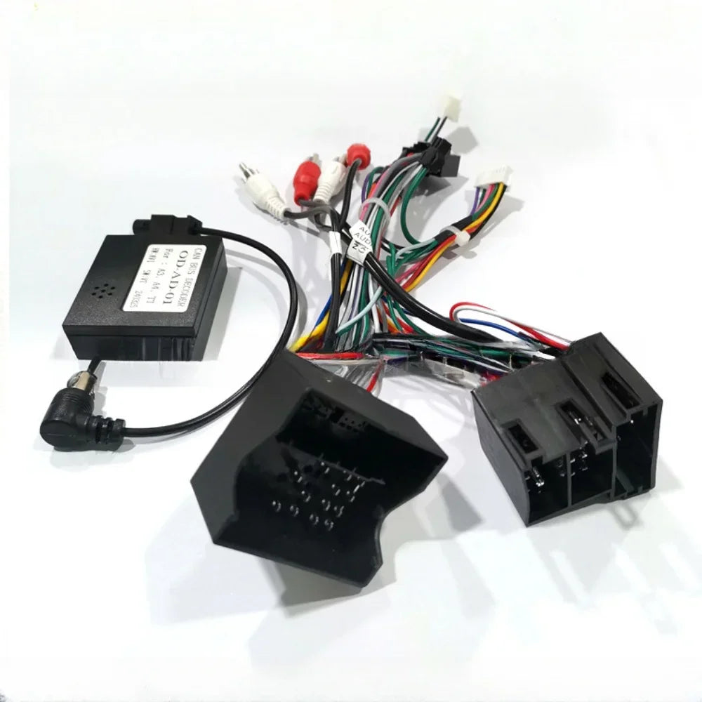 Car Audio Android 16PIN Power Cable Adapter With Canbus Box For Audi A3/A4/ A6/ TT Video Player Power Wiring Harness Radio Wire