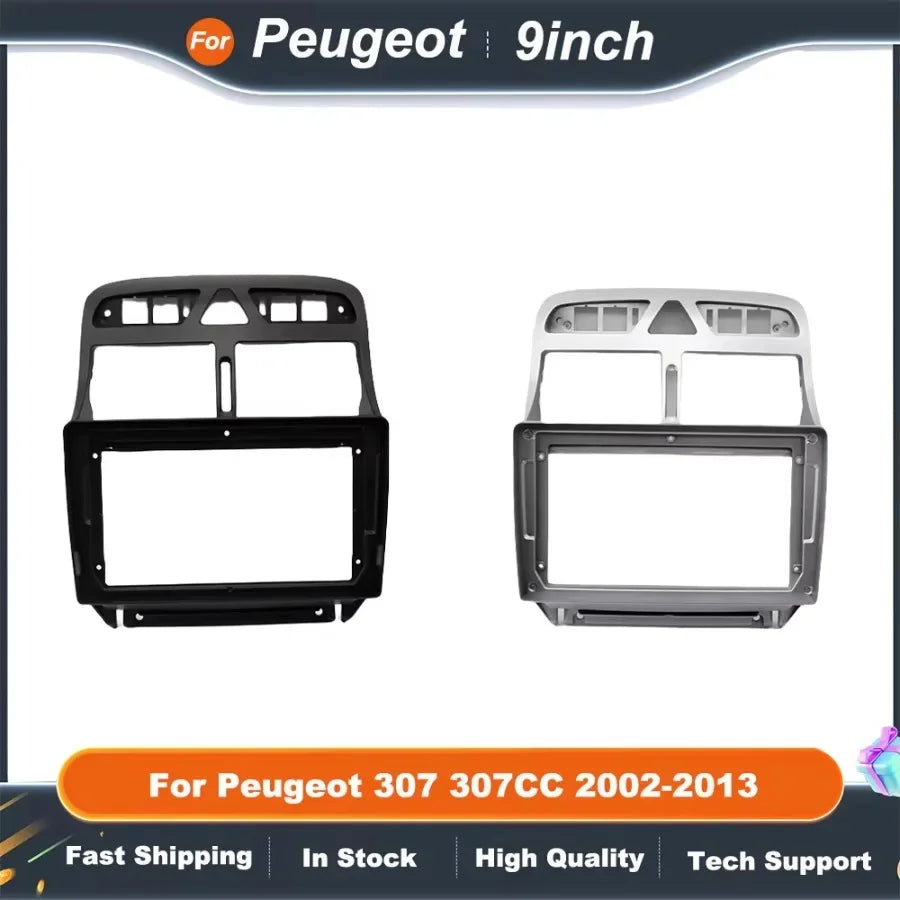 9 Inch 2DIN Car Stereo Fascia Panel for Peugeot 307 307CC 2002-2013 Dash Mounting Kit