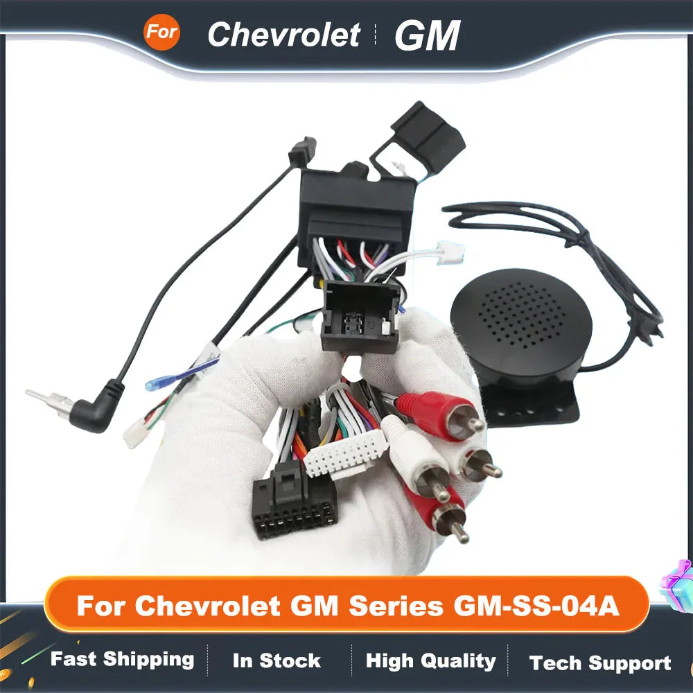 16pin Car Stereo Wire Harness Adapter Power Cable With Canbus Box For Chevrolet GM Series GM-SS-04A