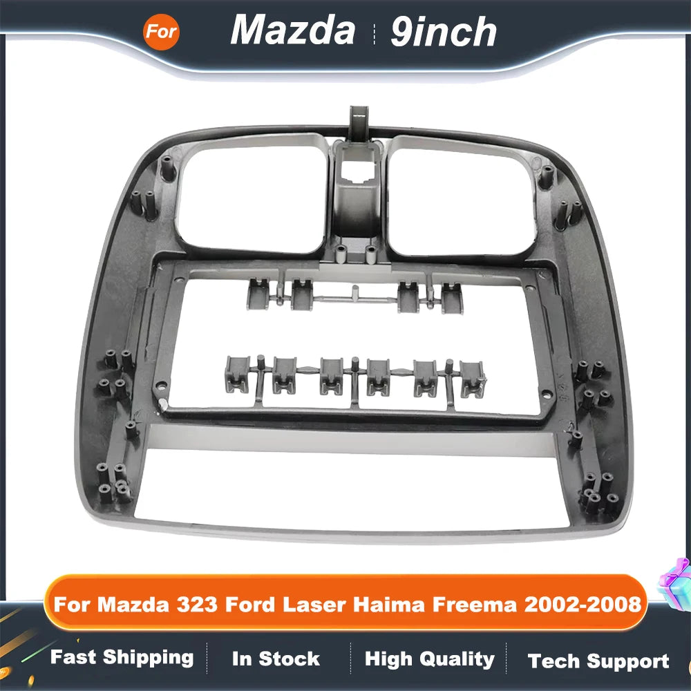 9 Inch Car Radio Fascia Adapter For Mazda 323 Ford Laser Haima Freema 2002-2008 Android Radio Audio Dash Fitting Panel Kit