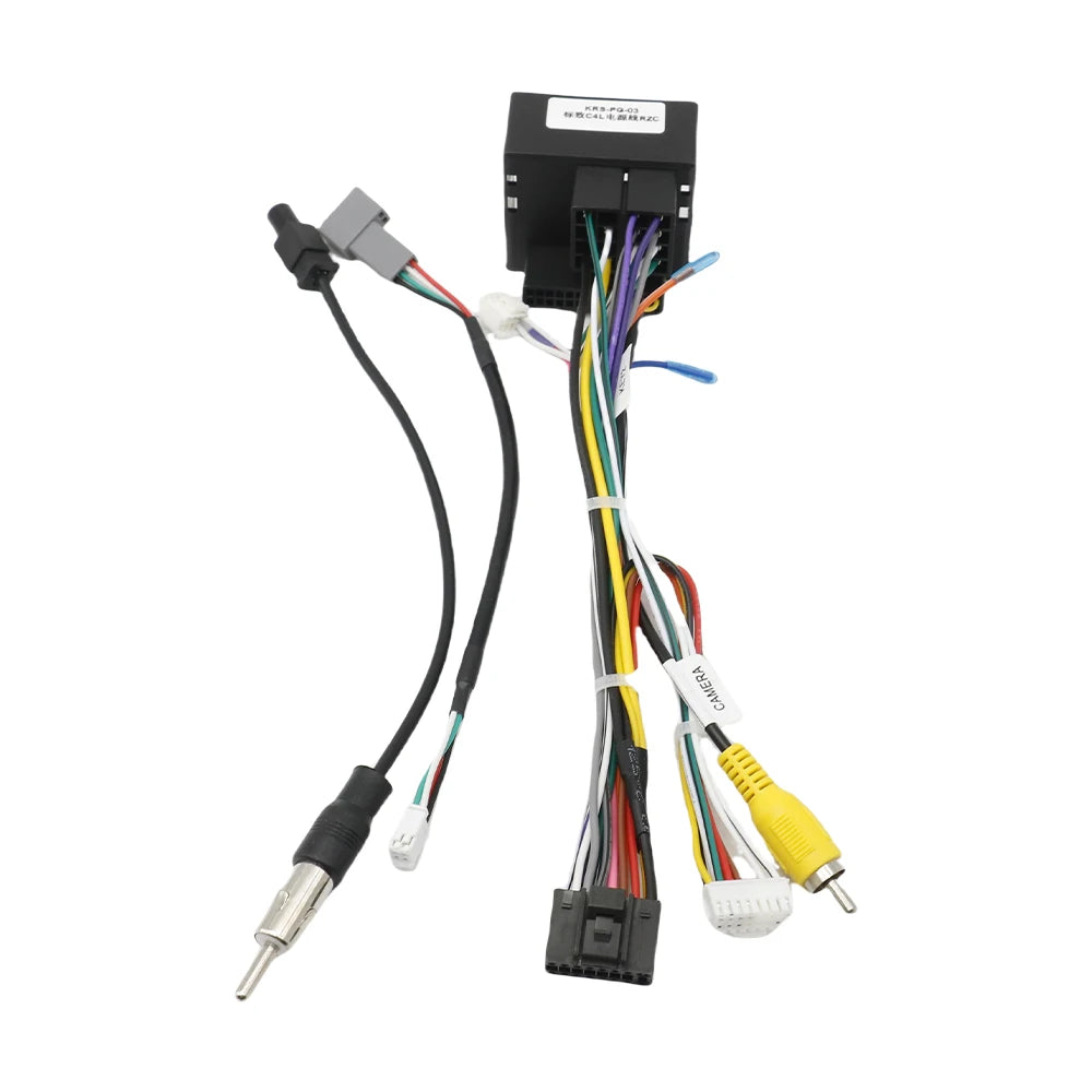 Car Radio PSA-RZ-01 Canbus Box 16 PIN Adaptor For Peugeot 408 308 2007-2020 Power cable Android 2 Din