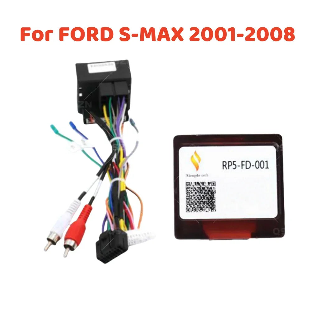 For FORD Mondeo2007-2010/FORD S-MAX 2001-2008 DVD 2 Din GPS Car Radio Stereo Canbus Box RP5-FD-001 With Harness Wiring Cables