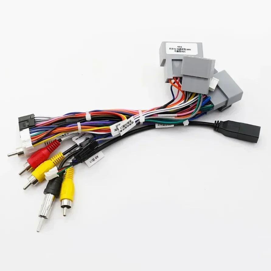 Car Audio Frame 16Pin Car Head Unit Harness Power Adapter Cable With Canbus For Honda Jade XR-V Vezel Fit GK 2013-2019