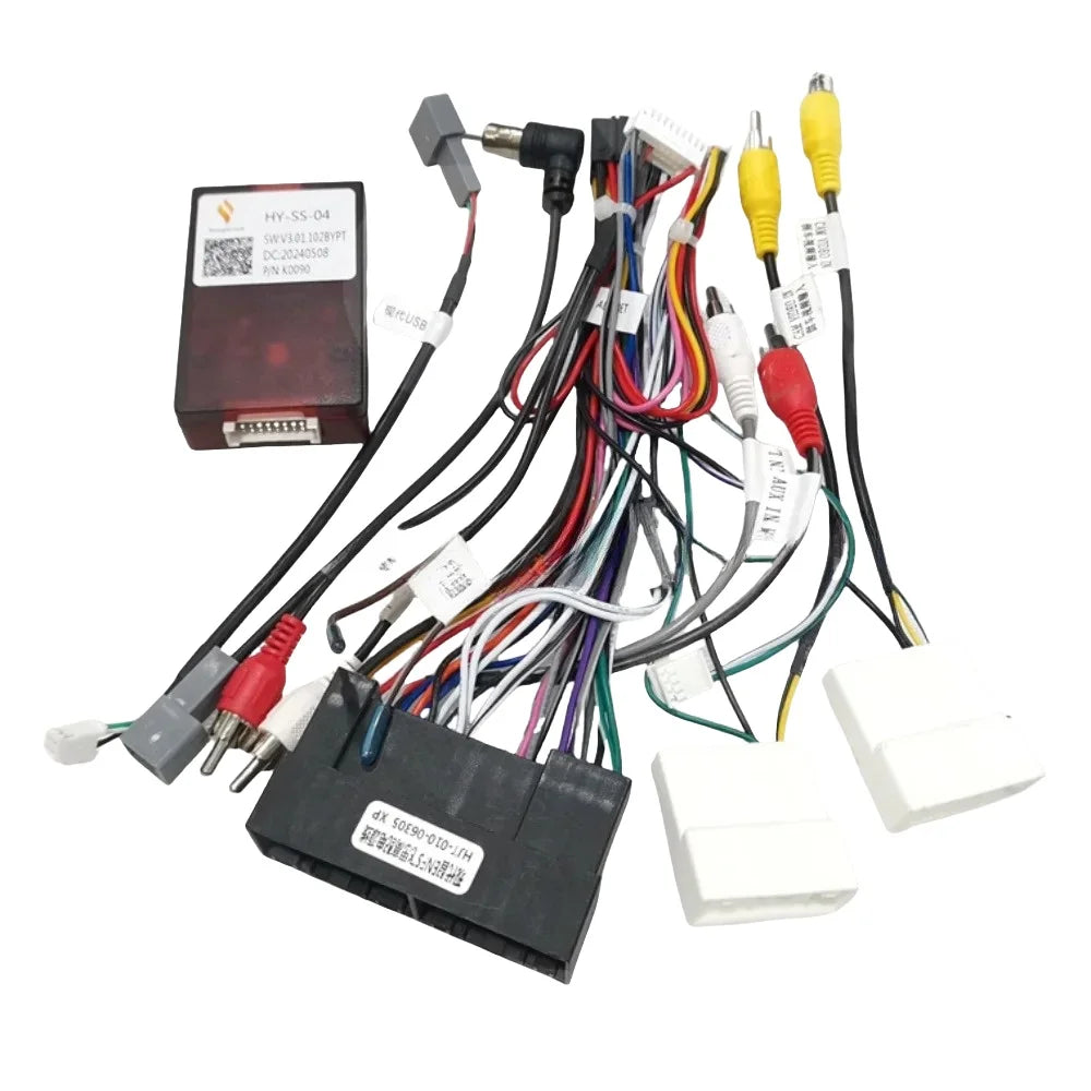 Android Car Radio Canbus Decoder HY-SS-04 Wiring Harness Adapter Power Cable For HYUNDAI VELOSTER 2 Din GPS Receiver MP5 Video