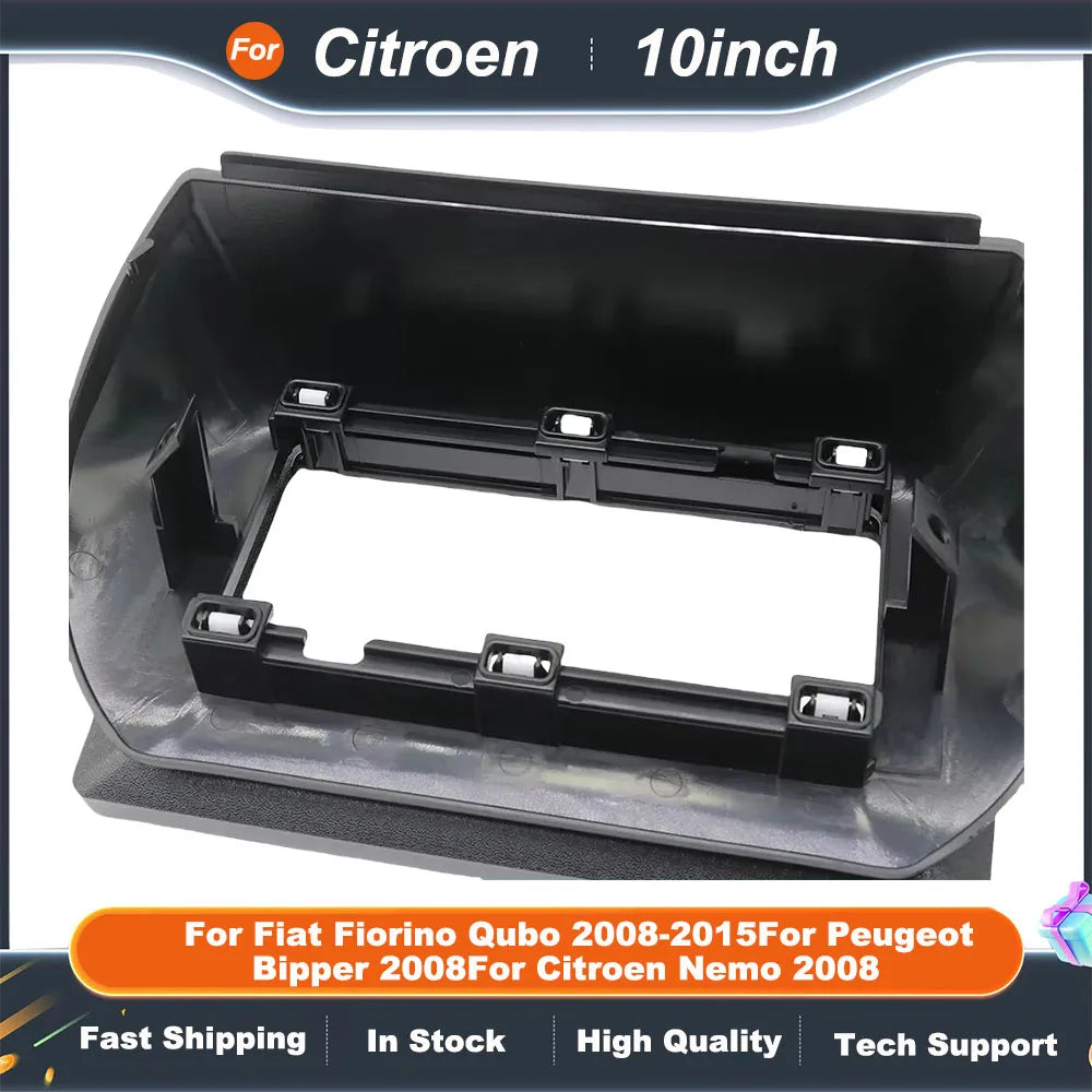 10 Inch Car Frame Fascia Adapter For Citroen Nemo Peugeot Bipper Fiat Fiorino Qubo Android Radio Dash Fitting Panel Kit