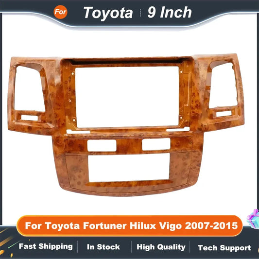 9 Inch Car Radio Fascia Frame for Toyota Fortuner Hilux Vigo 2007-2015 Android Audio Dash Panel Installation Kit
