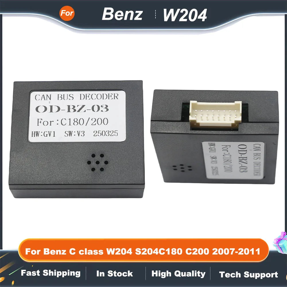 Canbus Box OD-BENZ-03 For Mercedes Benz C class W204 S204 C180 C200 2007-2011 Android 2 Din 16 PIN Wiring Harness Power Cable