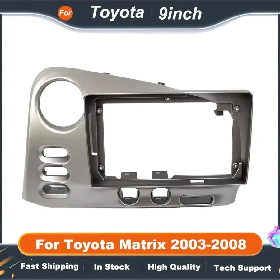 9 Inch Car Frame Fascia Adapter For Toyota Matrix 2 E140 Pontiac Vibe Android Radio Dash Fitting Panel Kit