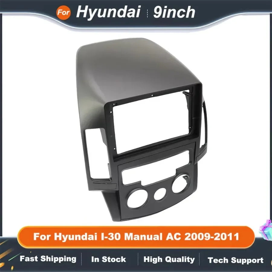 9 Inch Car Covers Radio For Hyundai I-30 Manual AC 2009-2011 Player Interior Accessories Stereo Panel Fascia Frame